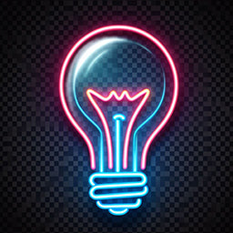 neon bulb depicting low power usage