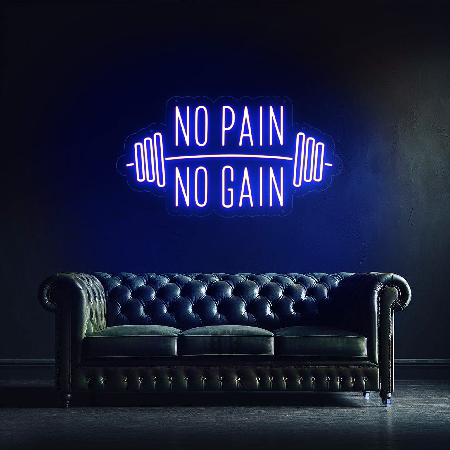 NO PAIN NO GAIN NEON Business Fitness Gym Shop Company Sign on Brand