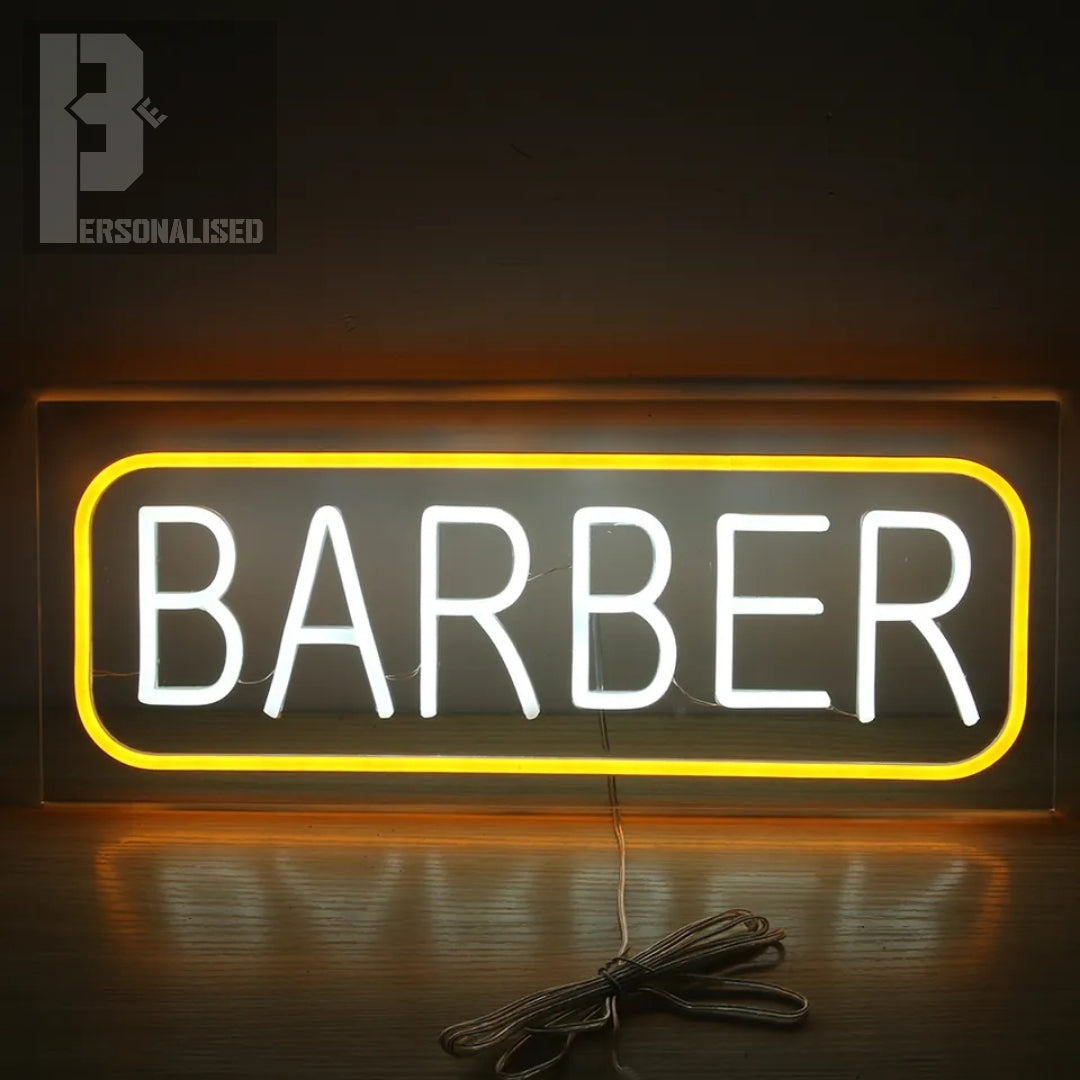 Barbar Shop Hairdressing Stylist Salon Open Business Led Neon Sign