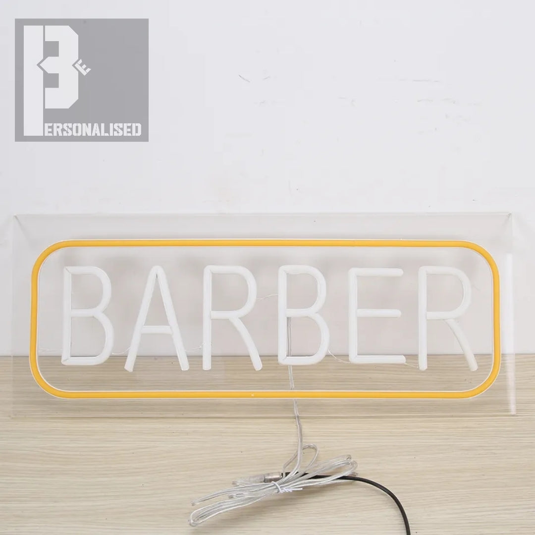 Barbar Shop Hairdressing Stylist Salon Open Business Led Neon Sign