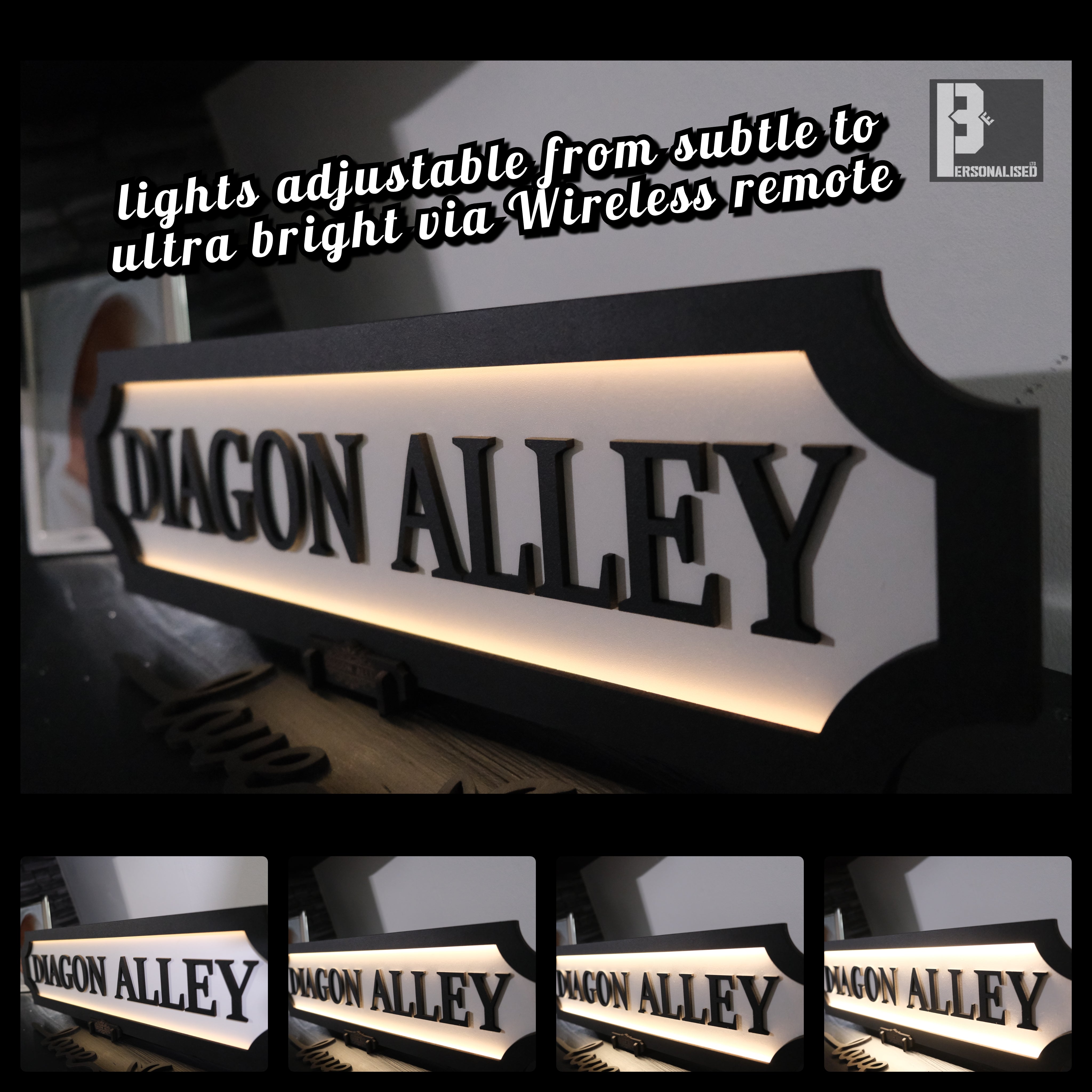 Street Sign Personalised Vintage-Style Led Light Up Wedding Road Sign