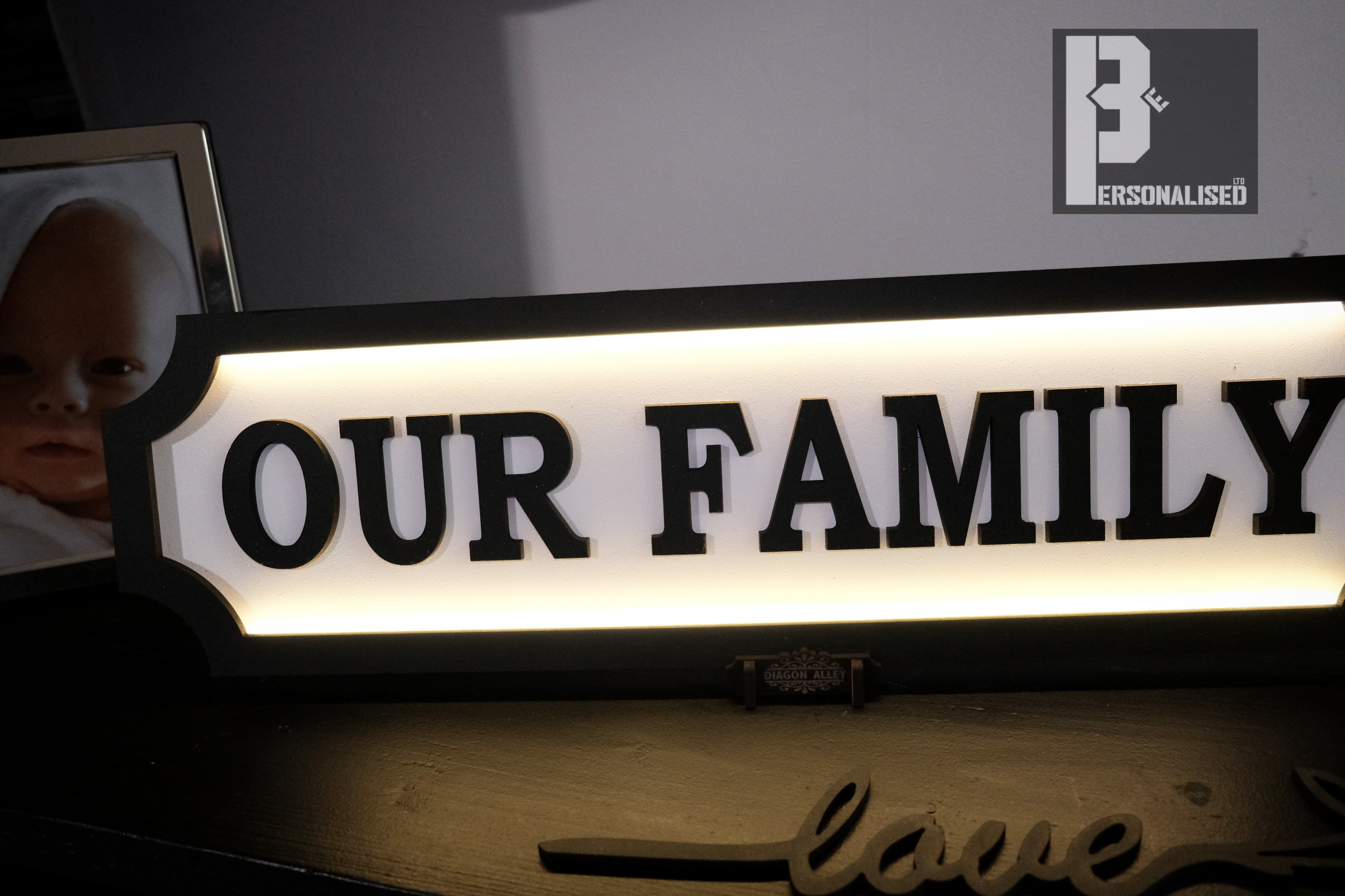 Street Sign Personalised Vintage-Style Led Light Up Wedding Road Sign