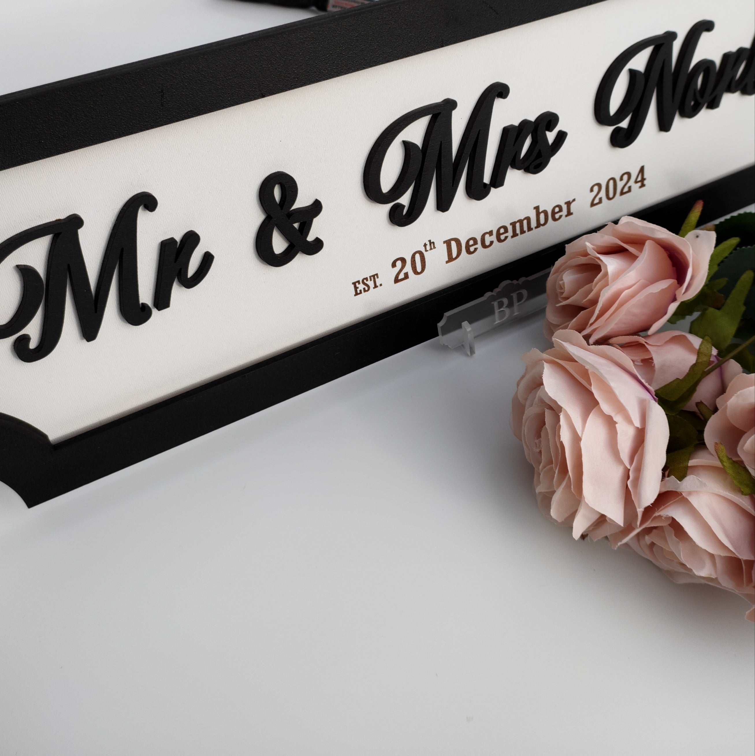 Street Sign Personalised Vintage-Style Led Light Up Wedding Road Sign