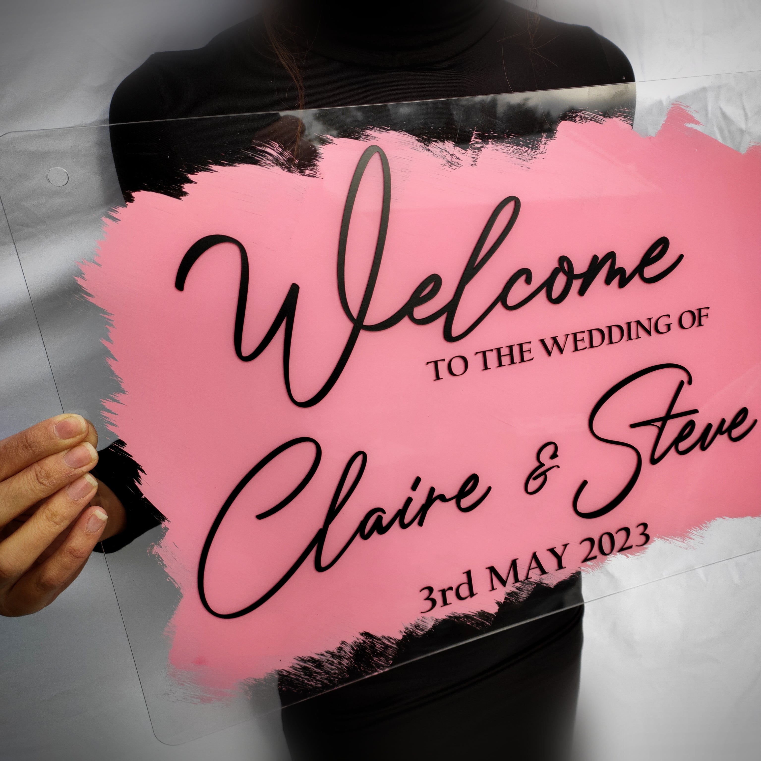 Welcome To Our Wedding Sign: Custom-Painted and On-Trend: Wide Range Of Colour Options