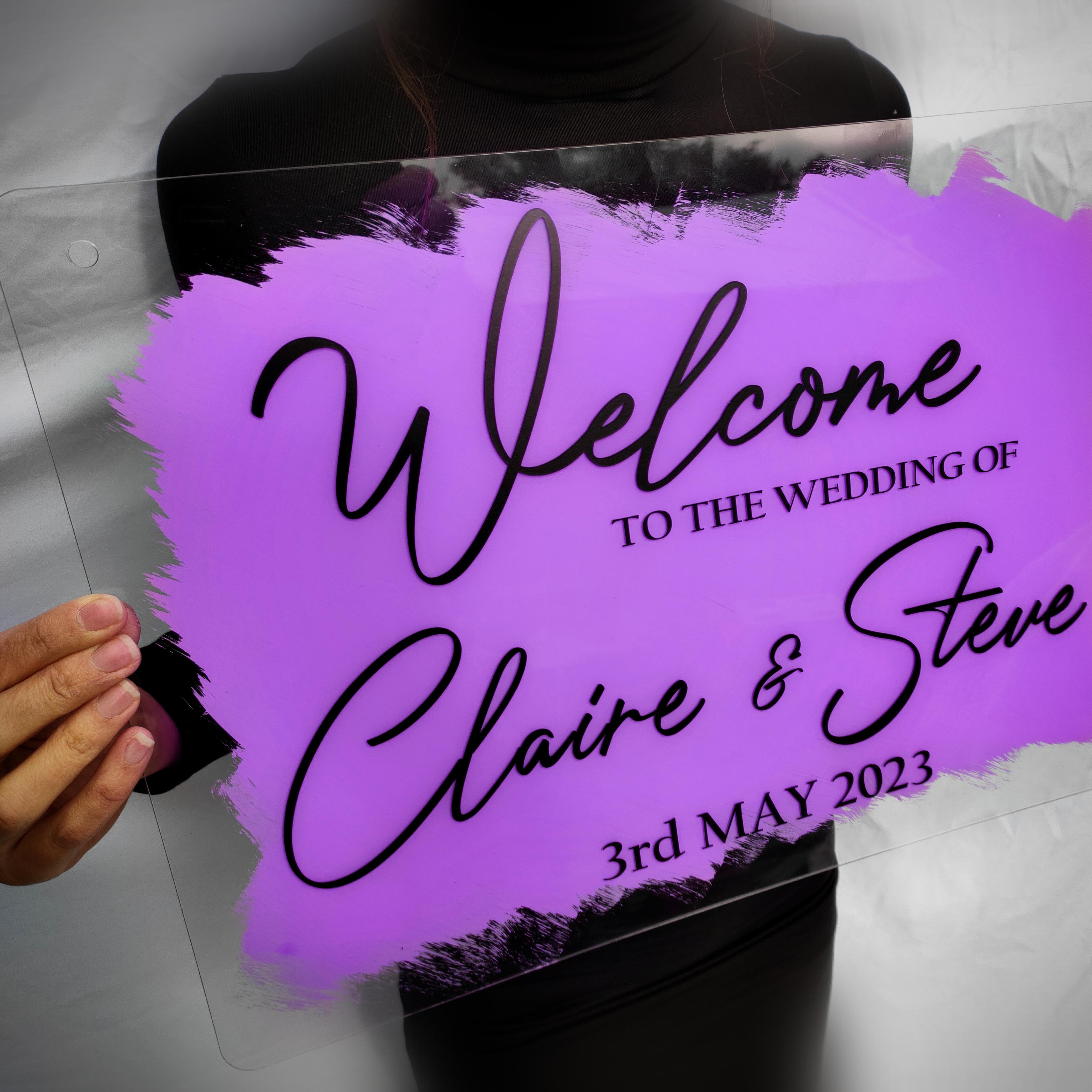 Welcome To Our Wedding Sign: Custom-Painted and On-Trend: Wide Range Of Colour Options