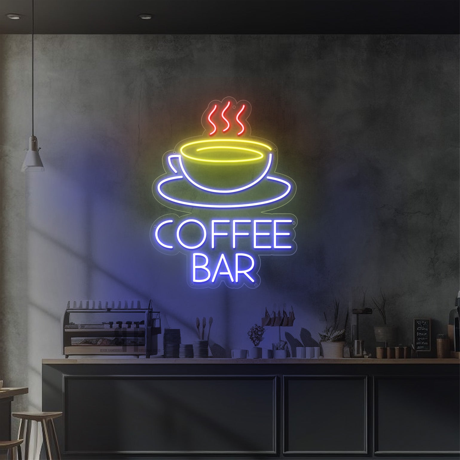 Coffee Bar Neon Sign Business Shop Company Brand