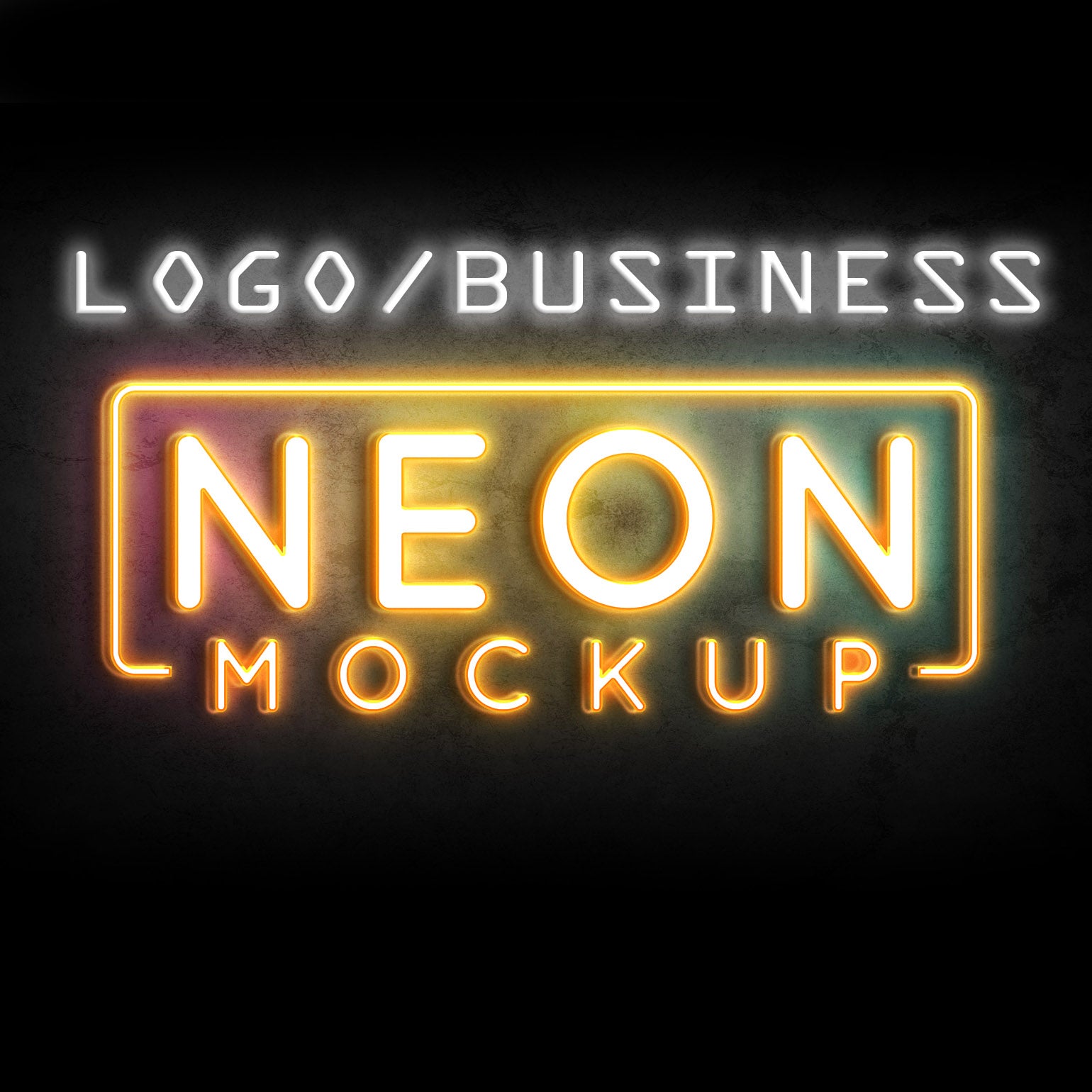 neon design service logo for mock-ups