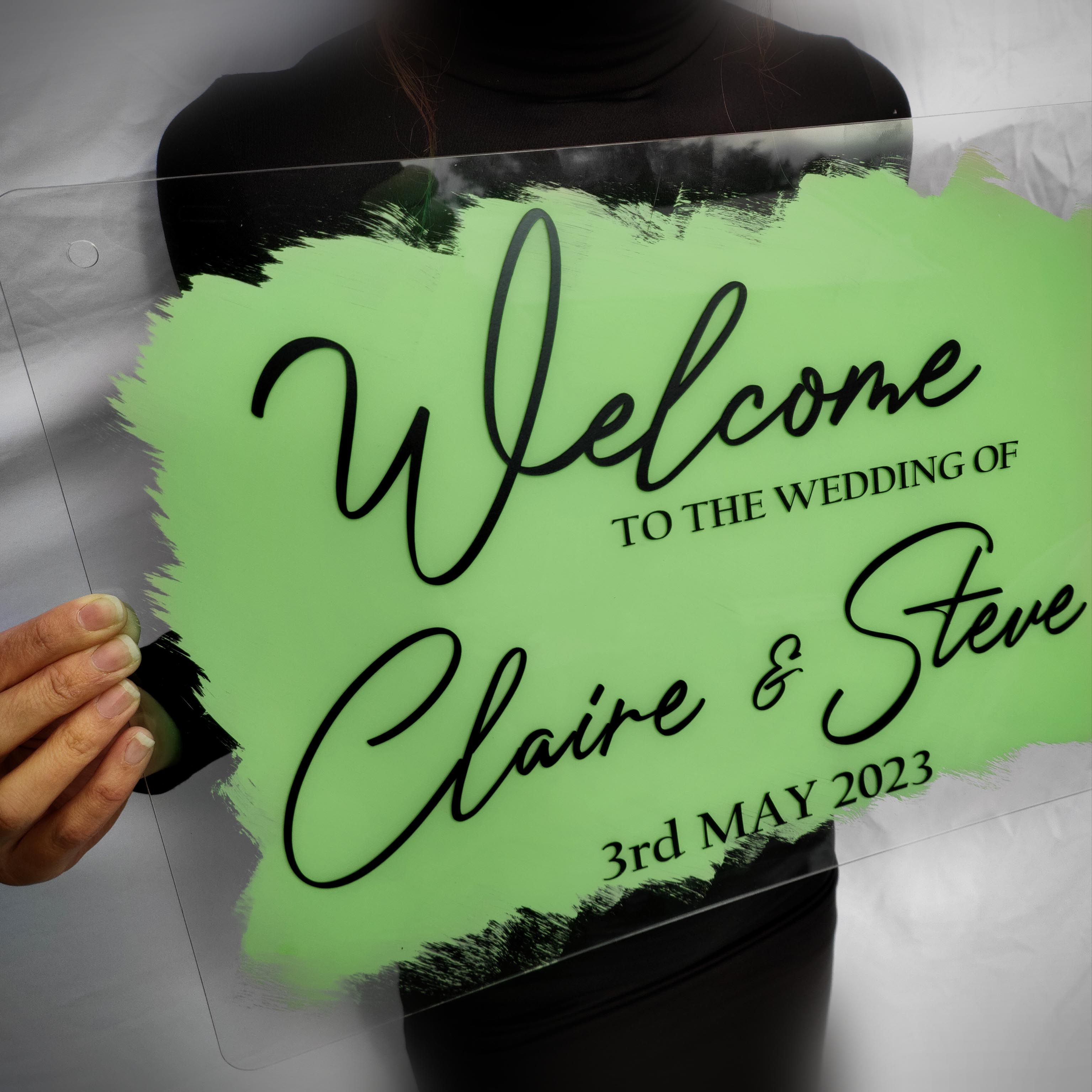 Welcome To Our Wedding Sign: Custom-Painted and On-Trend: Wide Range Of Colour Options