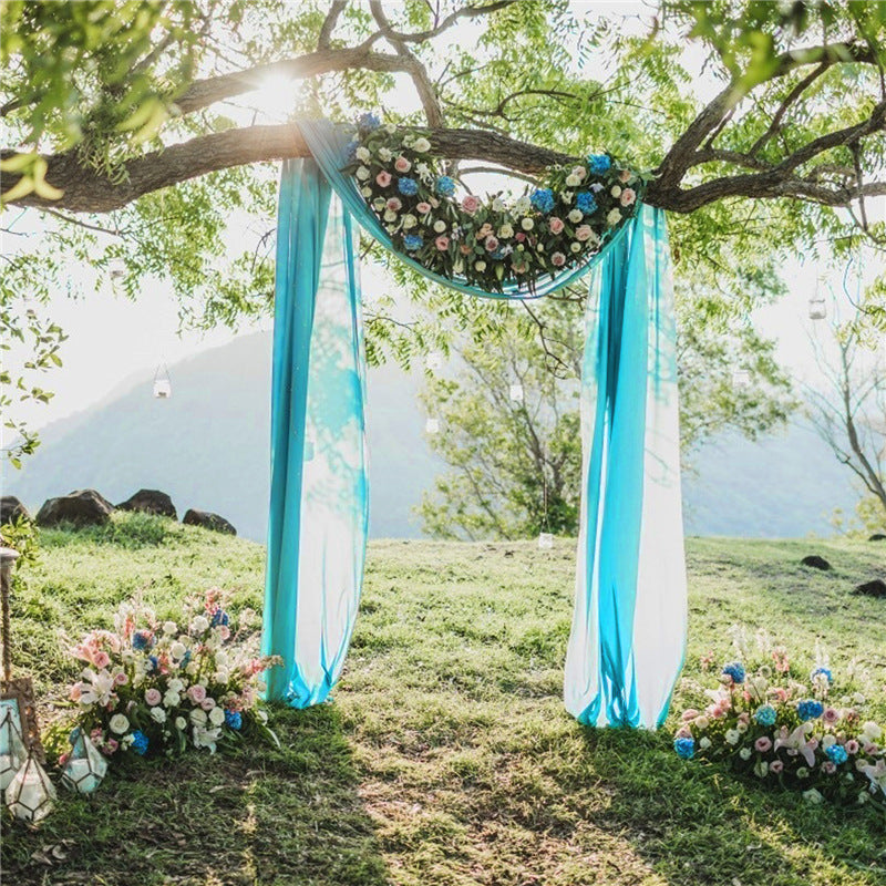 Tulle Wedding Arch, Chair Cover Wedding Table Rustic Decor Fabric in Multiple Colours: Rustic Emerald