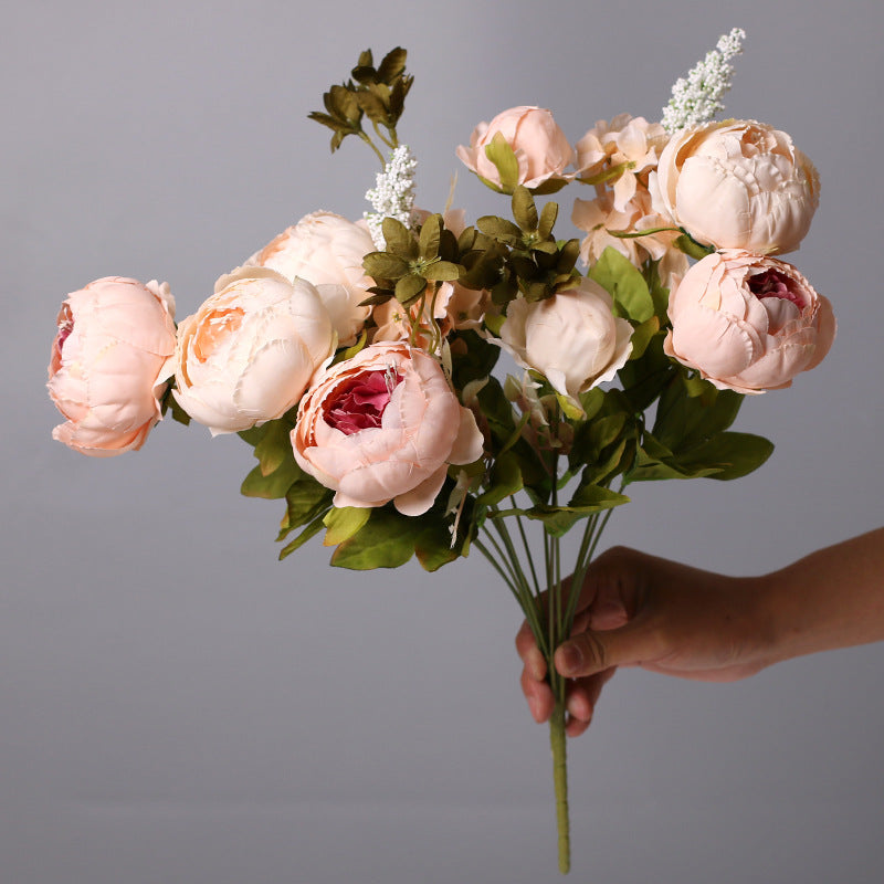 Peony Bouquet Vintage Wedding Flowers: Orange Rustic Charm