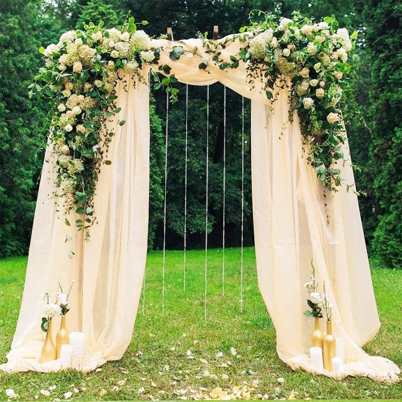 Tulle Wedding Arch, Chair Cover Wedding Table Decor Fabric in Multiple Colours: Rainbow Radiance