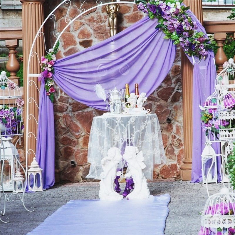 Tulle Wedding Arch, Chair Cover Wedding Table Rustic Decor Fabric in Multiple Colours: Neutral White Elegance