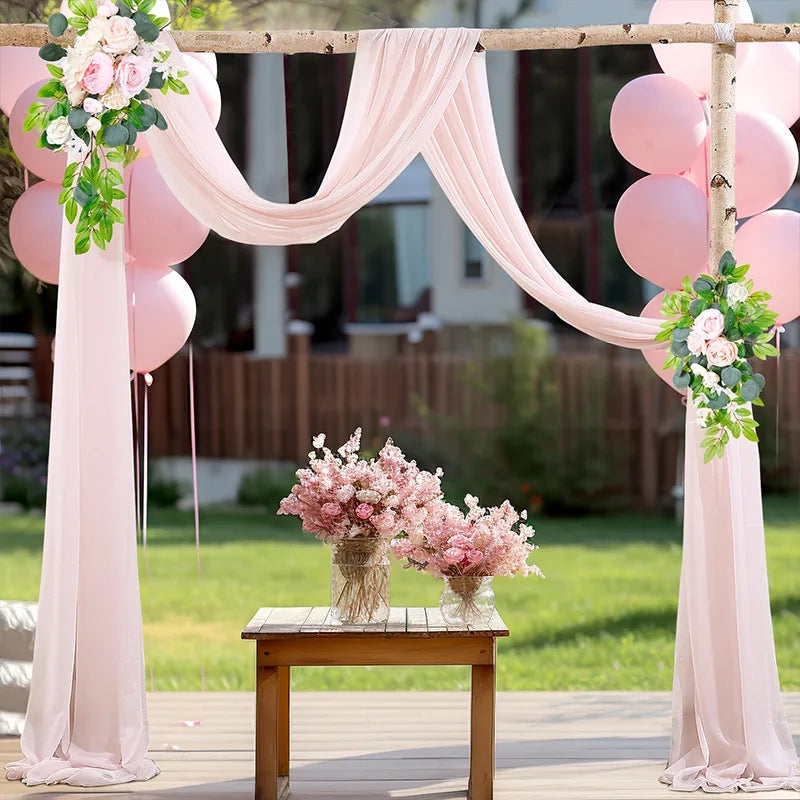 Tulle Wedding Arch, Chair Cover Wedding Table Decor Fabric in Multiple Colours: Something Baby Blue