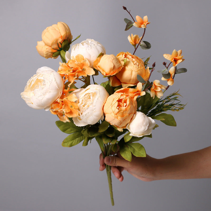 Peony Bouquet Vintage Wedding Flowers: Romantic Red