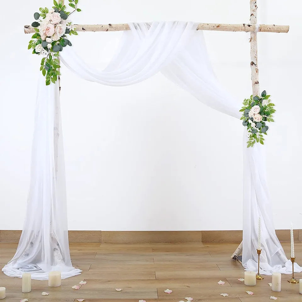 Tulle Wedding Arch, Chair Cover Wedding Table Decor Fabric in Multiple Colours: Rustic Neutral