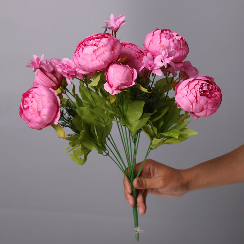 Peony Bouquet Vintage Wedding Flowers: Brown Rustic Charm