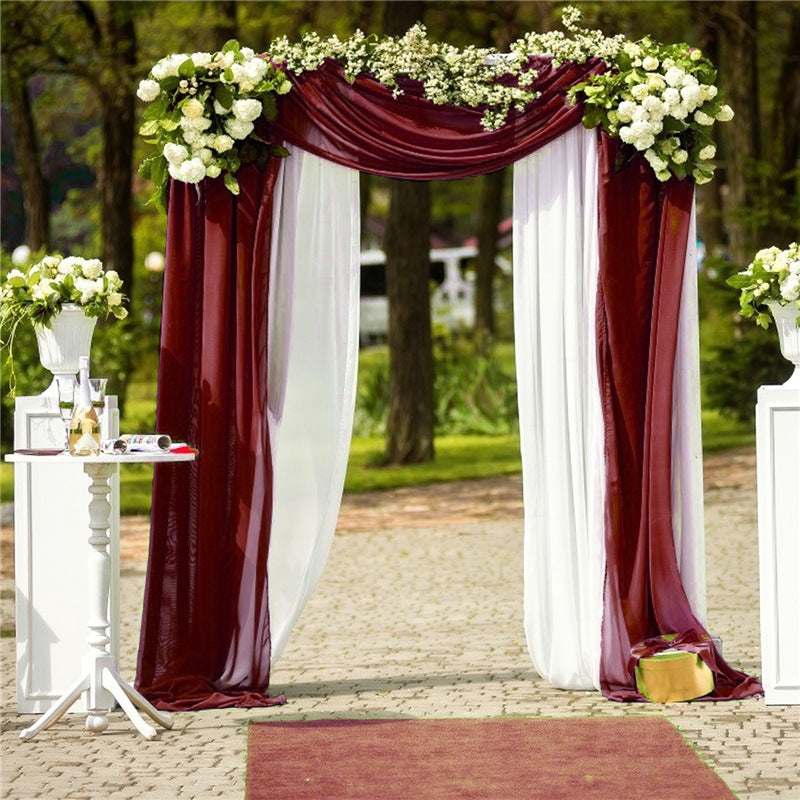 Tulle Wedding Arch, Chair Cover Wedding Table Rustic Decor Fabric in Multiple Colours: Neutral White Elegance