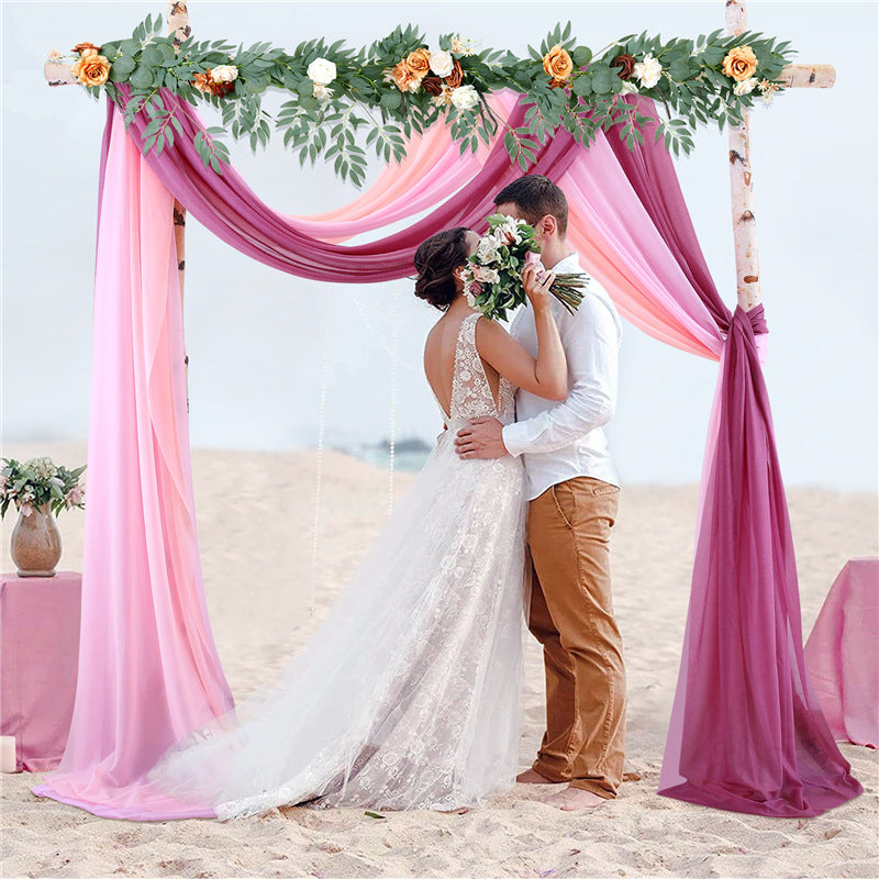 Tulle Wedding Arch, Chair Cover Wedding Table Decor Fabric in Multiple Colours: Rainbow Radiance