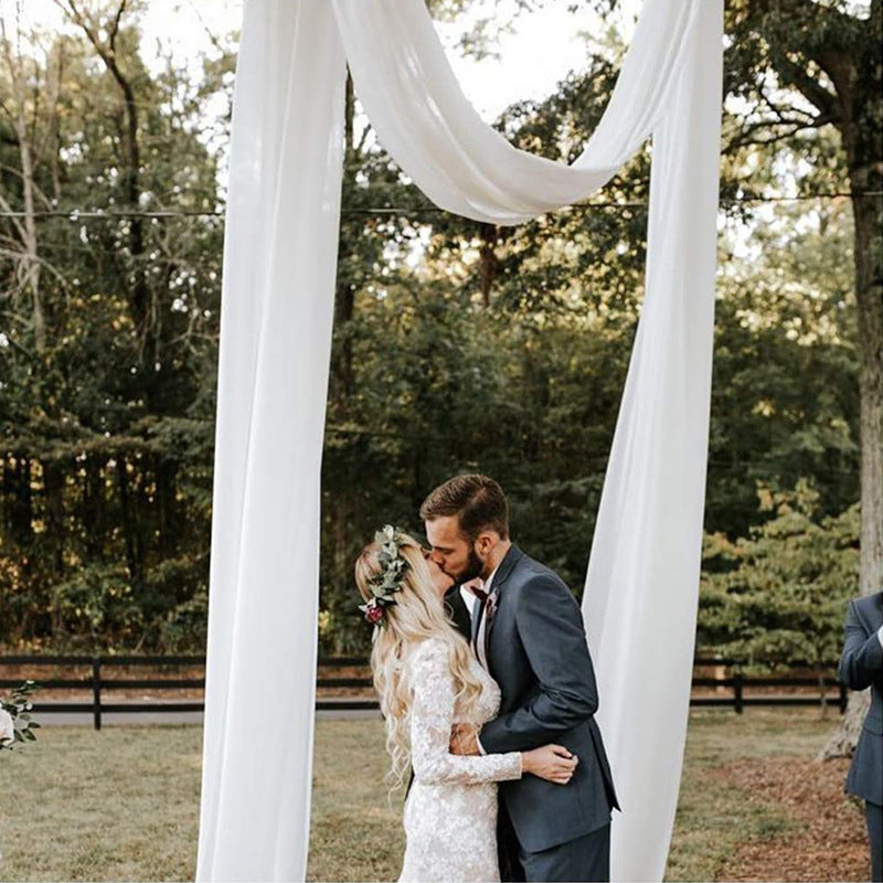 Tulle Wedding Arch, Chair Cover Wedding Table Rustic Decor Fabric in Multiple Colours: Rustic Emerald