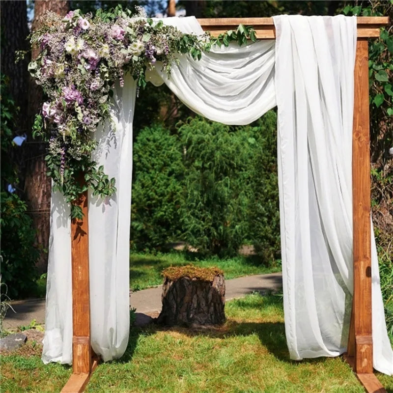 Tulle Wedding Arch, Chair Cover Wedding Table Rustic Decor Fabric in Multiple Colours: Neutral White Elegance