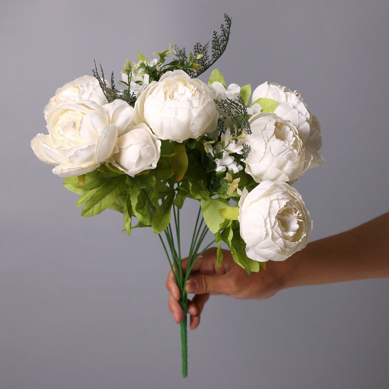 Peony Bouquet Vintage Wedding Flowers: Neutral Elegance