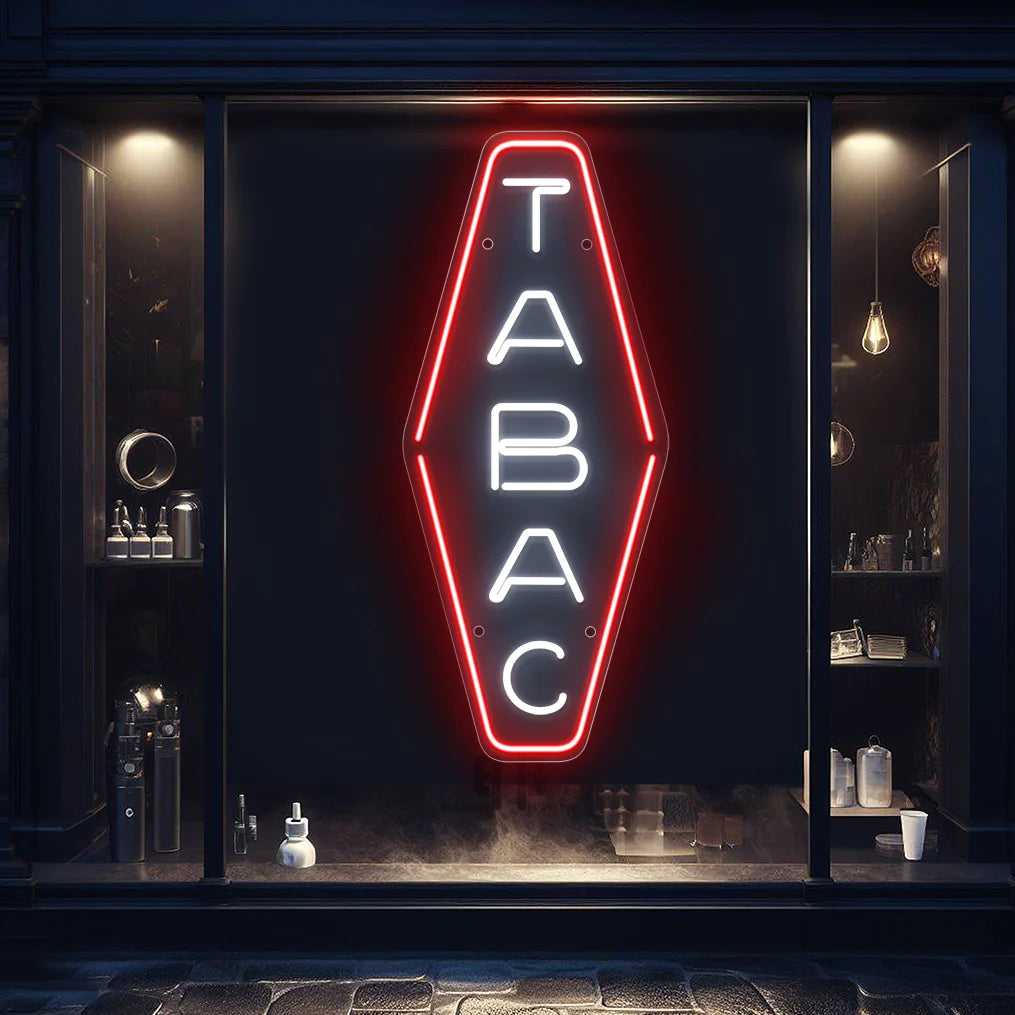 Tabac / Tobacco /  Smoking, Business, Mancave, French Neon Sign