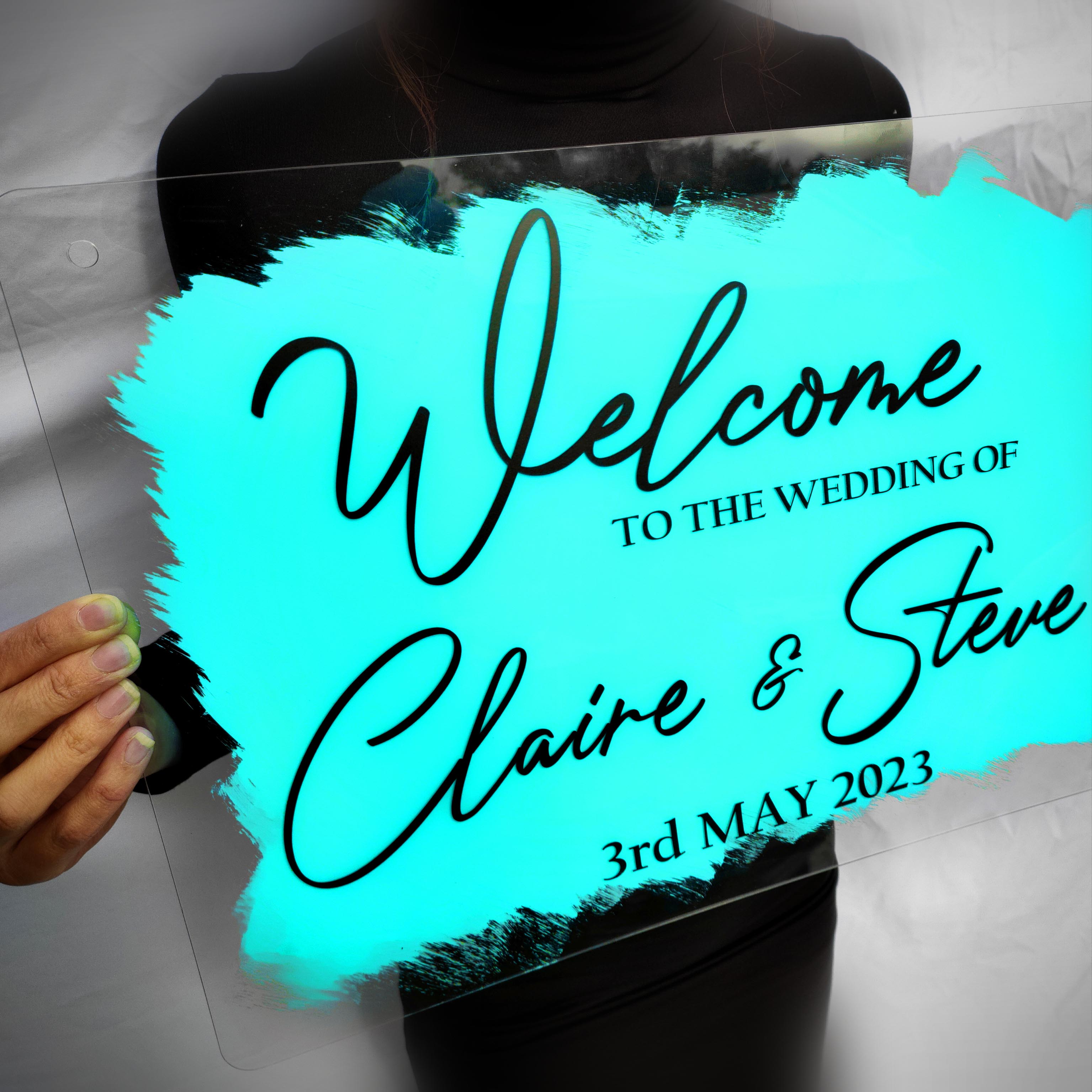 Welcome To Our Wedding Sign: Custom-Painted and On-Trend: Wide Range Of Colour Options